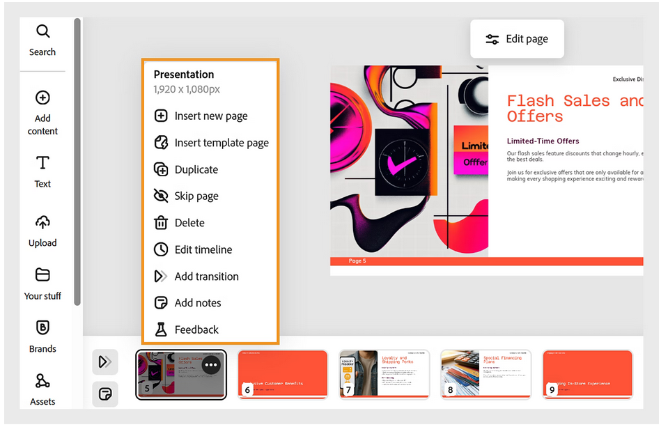 Learn how to generate a presentation using AI in Adobe Express. 
